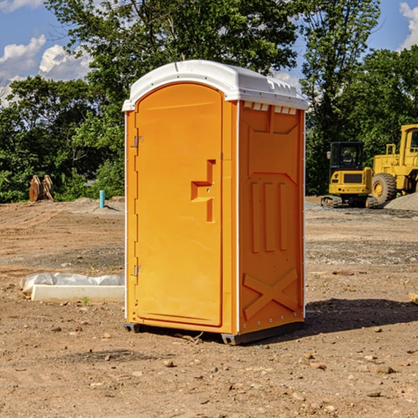 how often are the portable toilets cleaned and serviced during a rental period in Rogue River Oregon